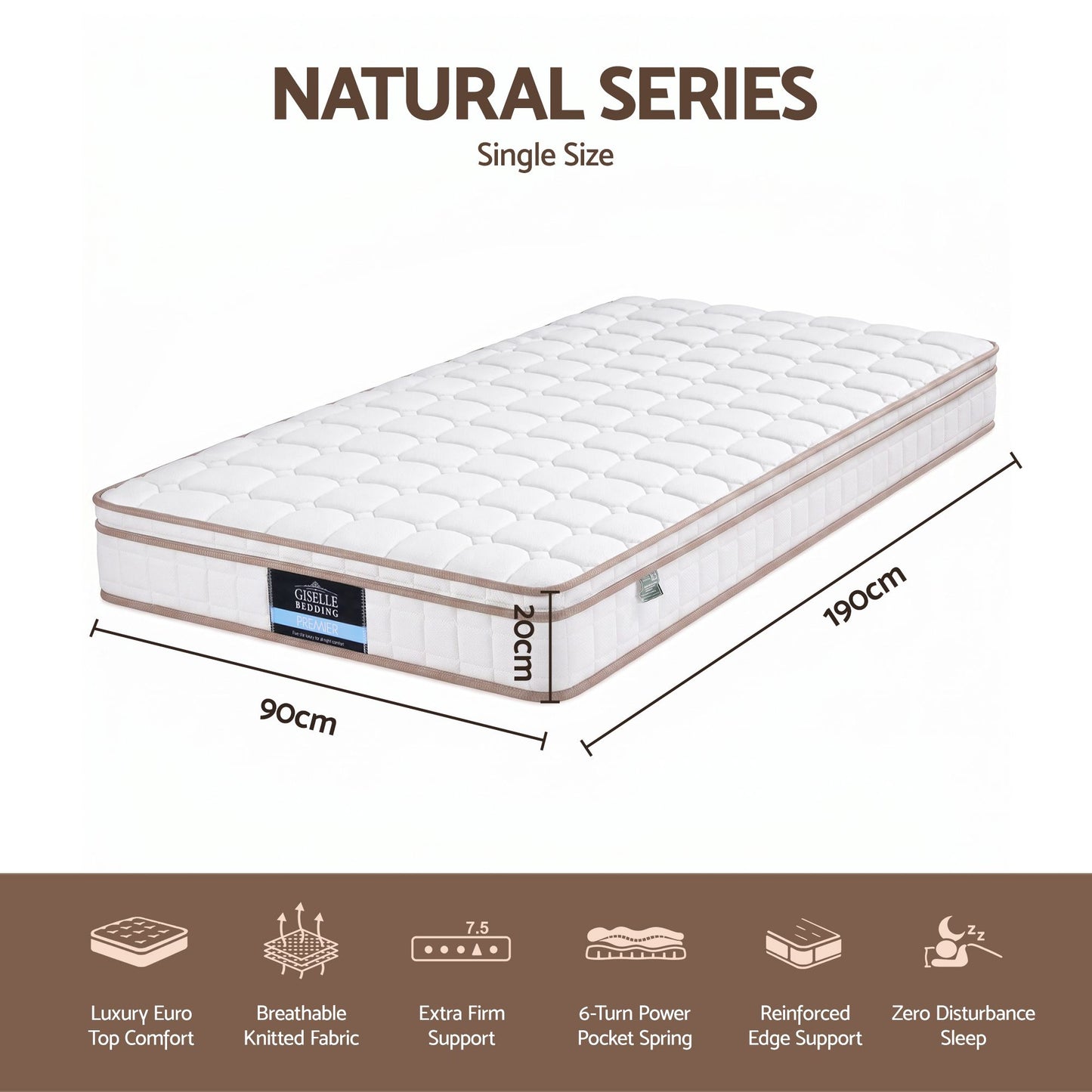 Jorren 20cm Firm Mattress Pocket Spring - Single