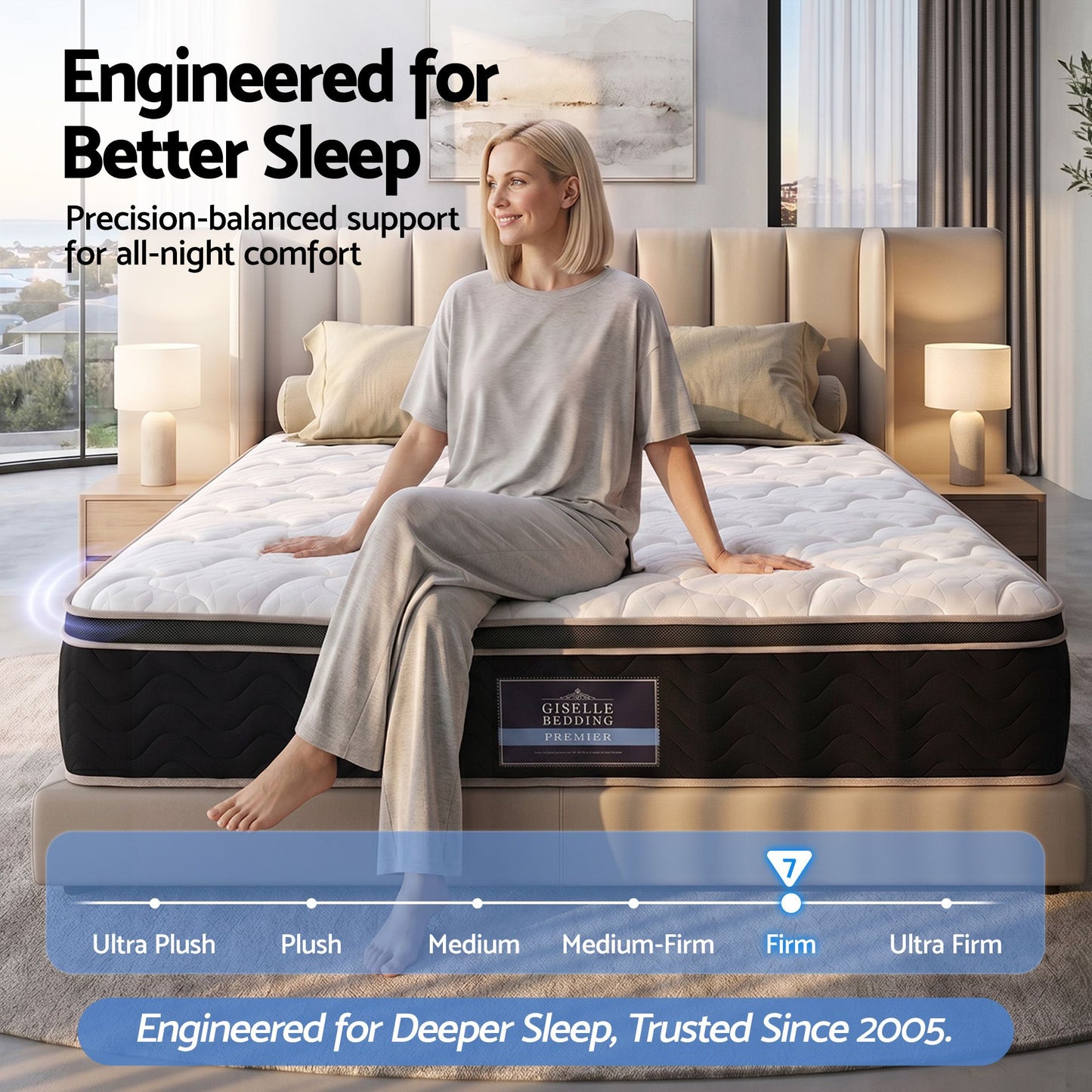 Osbert 35cm Mattress Firm with Copper Memory Foam and Edge Support - Double