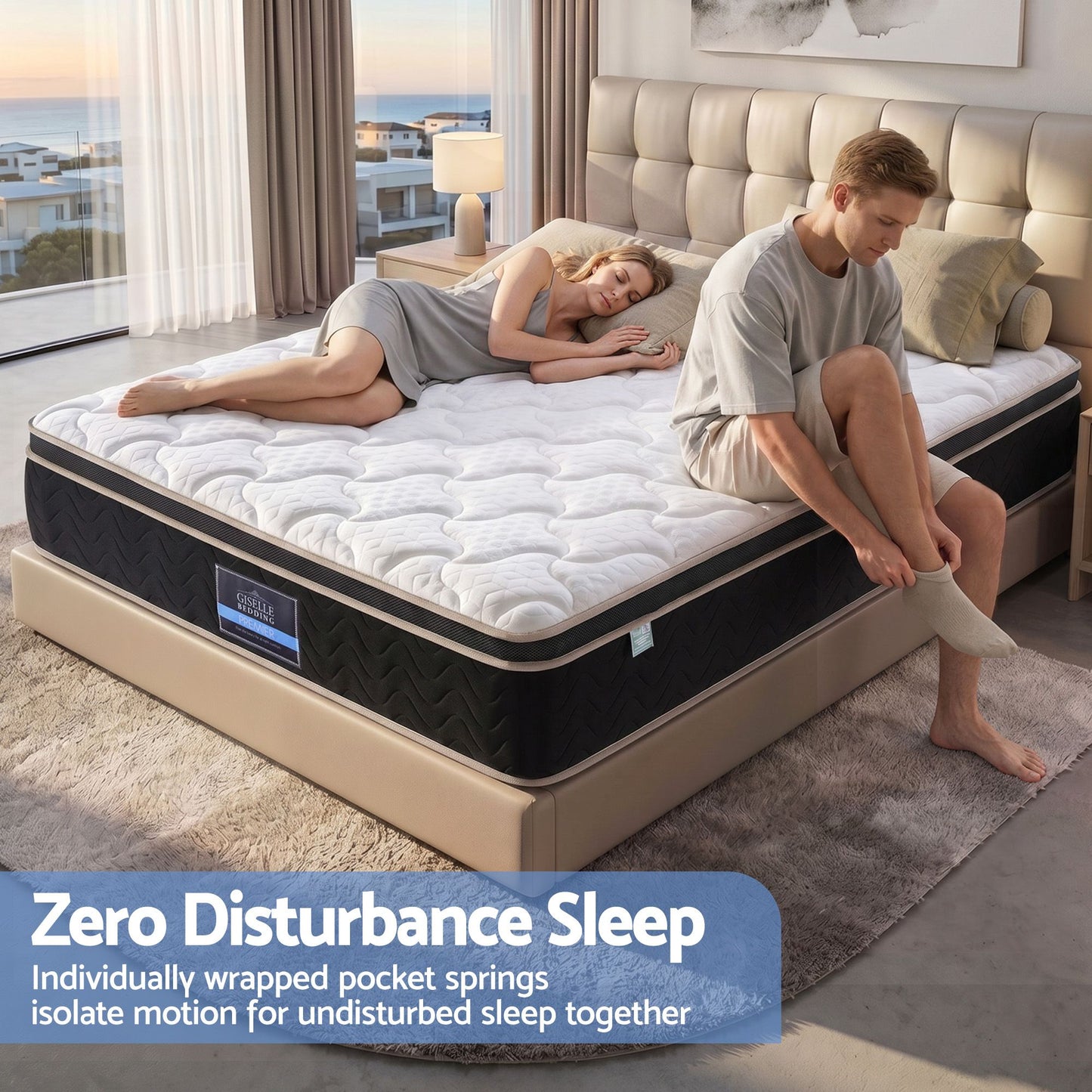 Osbert 35cm Mattress Firm with Copper Memory Foam and Edge Support - King
