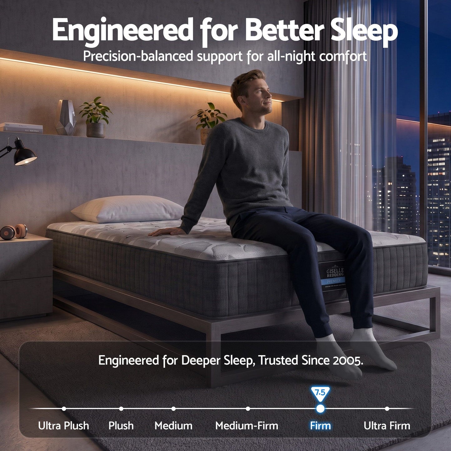 Sayer 30cm Mattress with Edge Support and 5-Zone Comfort - King Single