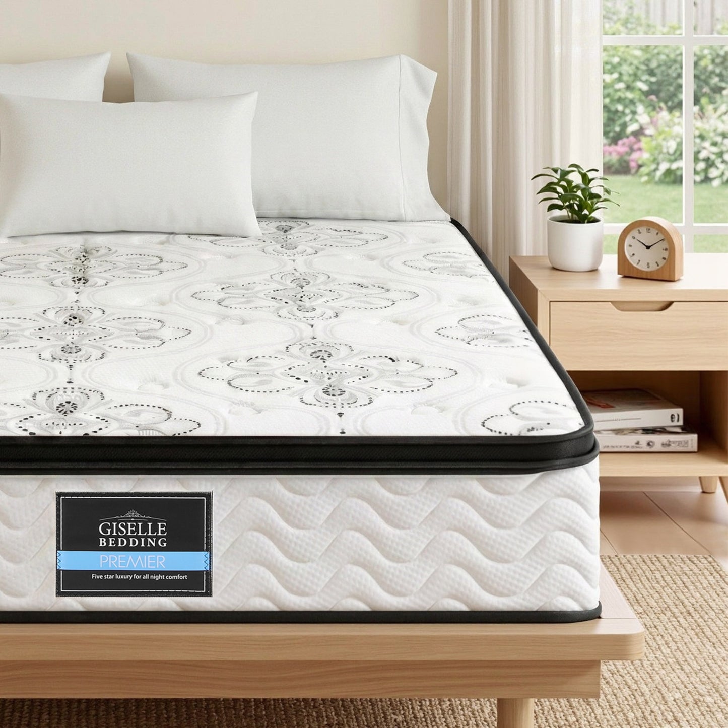 Alina 30cm Mattress Pocket Spring Euro Top Medium Firm Foam - King