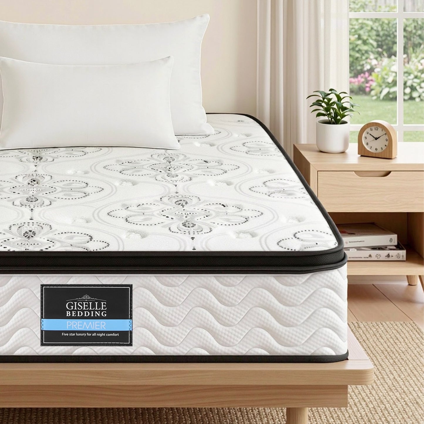 Alina 30cm Mattress Pocket Spring Euro Top Medium Firm Foam - King Single