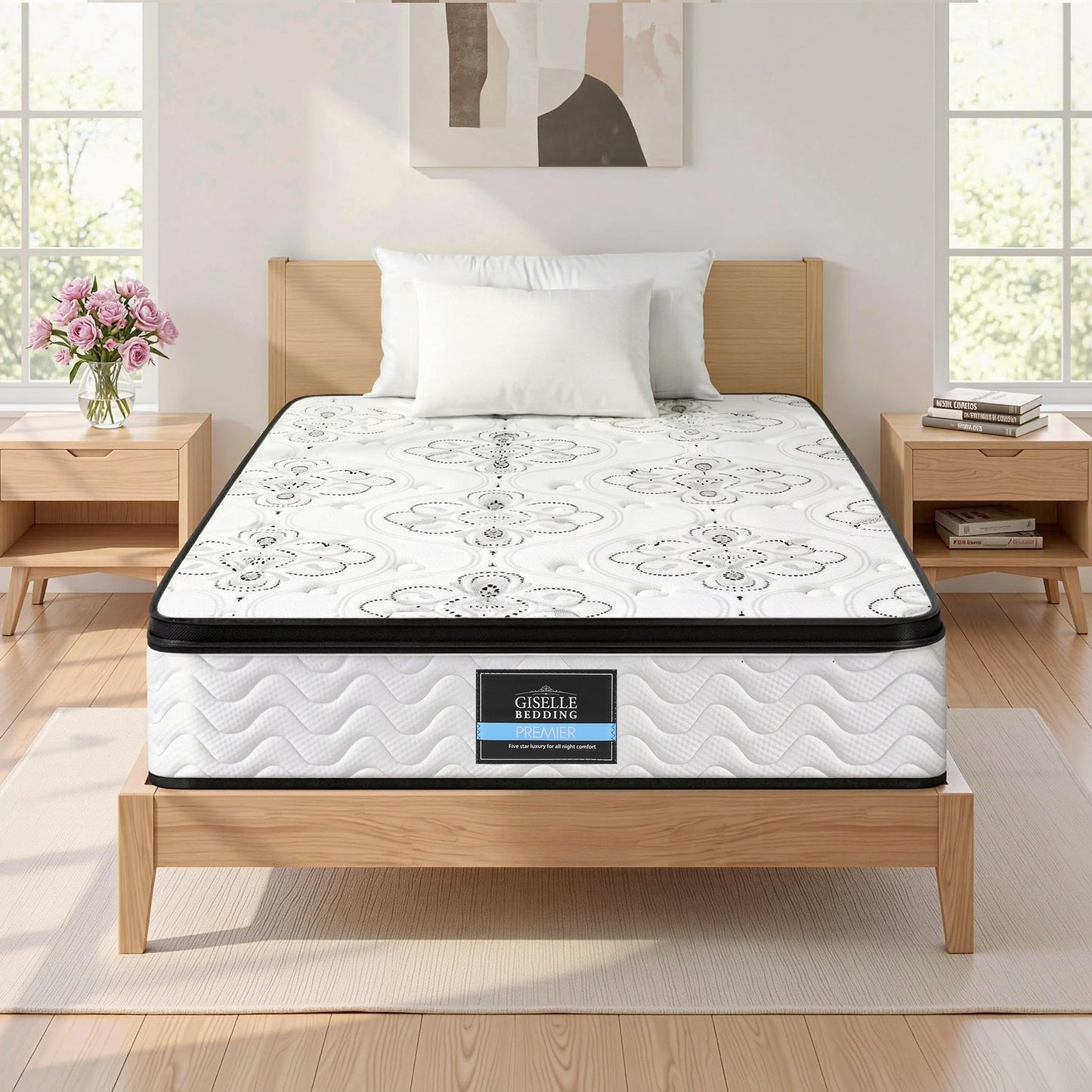 Alina 30cm Mattress Pocket Spring Euro Top Medium Firm Foam - Single