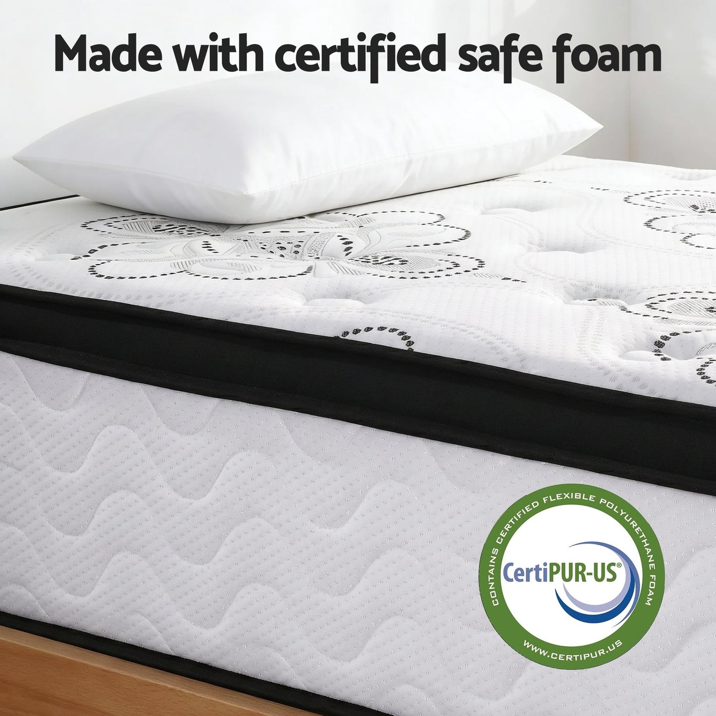 Alina 30cm Mattress Pocket Spring Euro Top Medium Firm Foam - Single