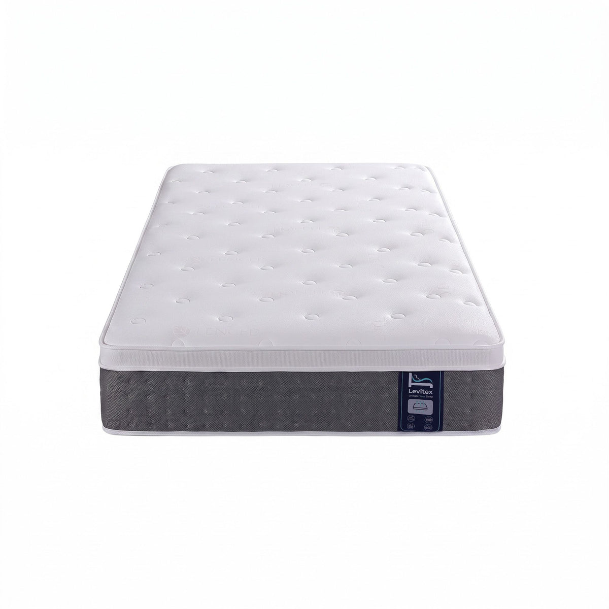 Afton 30cm Mattress Lumbar Support 5-Zone Pocket Springs Cooling Gel Memory & Egg-Crate Foam - King Single