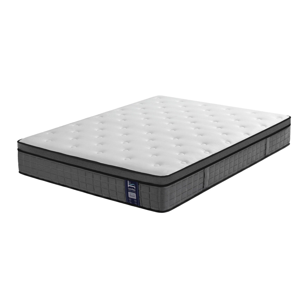 Lennox 30cm Mattress 2 5-Zone Ergonomic Pocket Spring Breathable Corrugated Sponge Medium Firm - Double