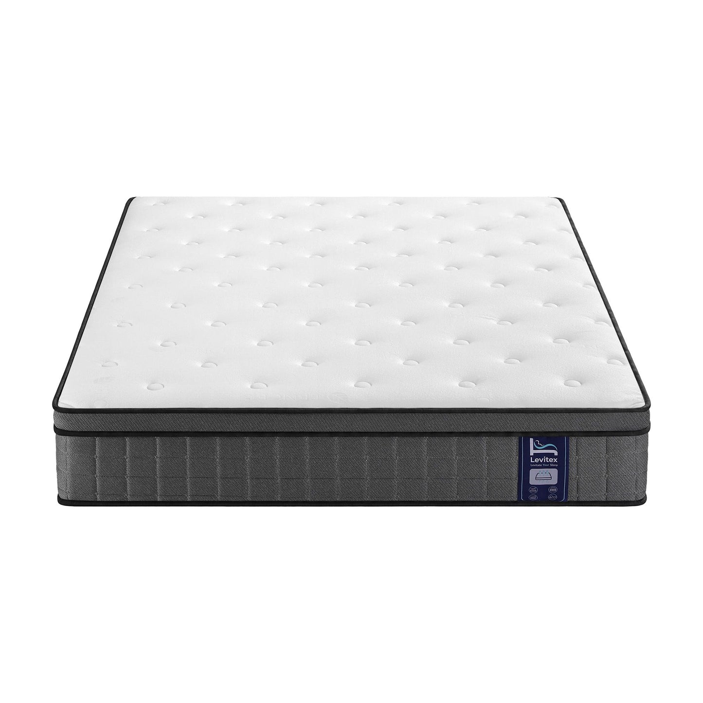 Lennox 30cm Mattress 2 5-Zone Ergonomic Pocket Spring Breathable Corrugated Sponge Medium Firm - Double