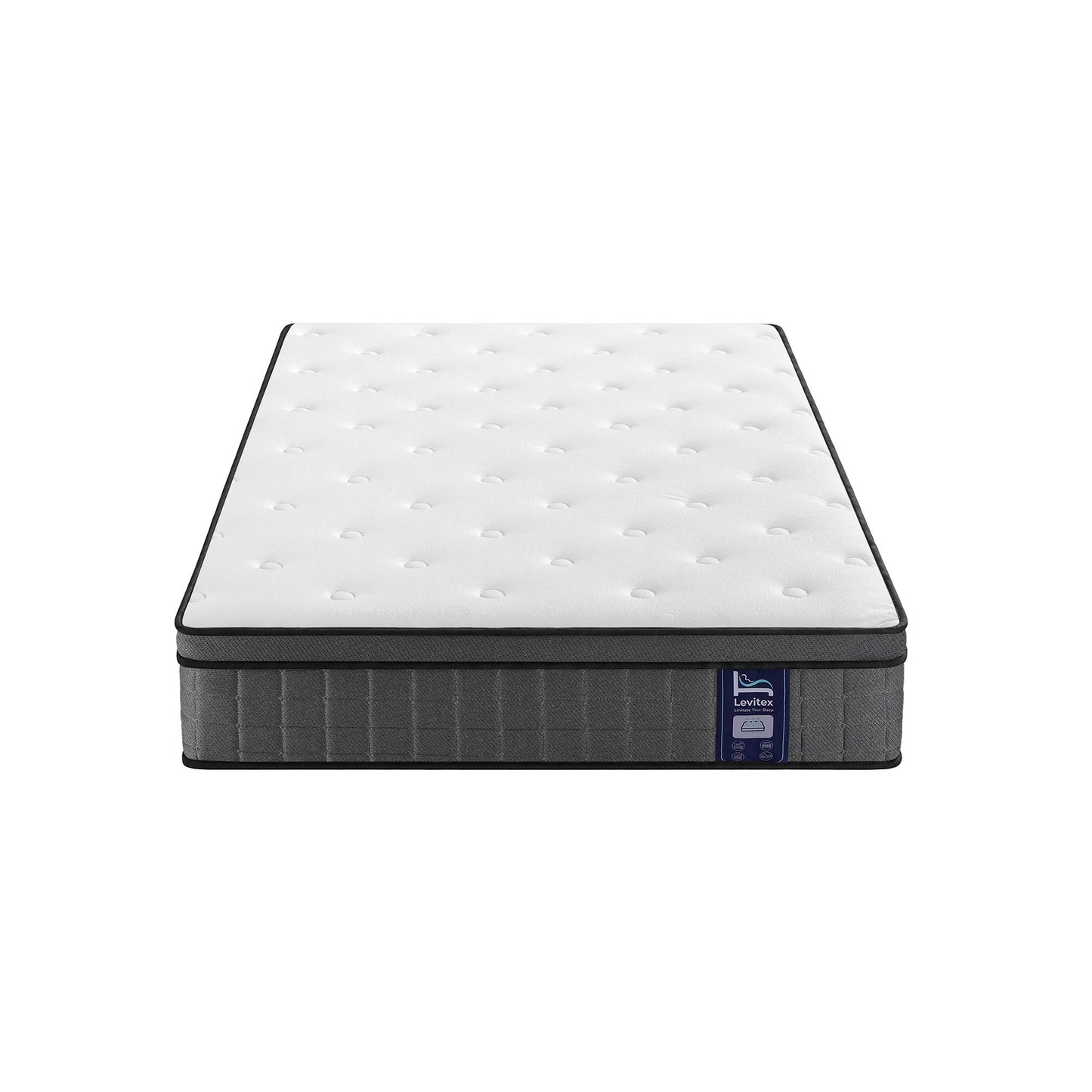 Lennox 30cm Mattress 2 5-Zone Ergonomic Pocket Spring Breathable Corrugated Sponge Medium Firm - Single