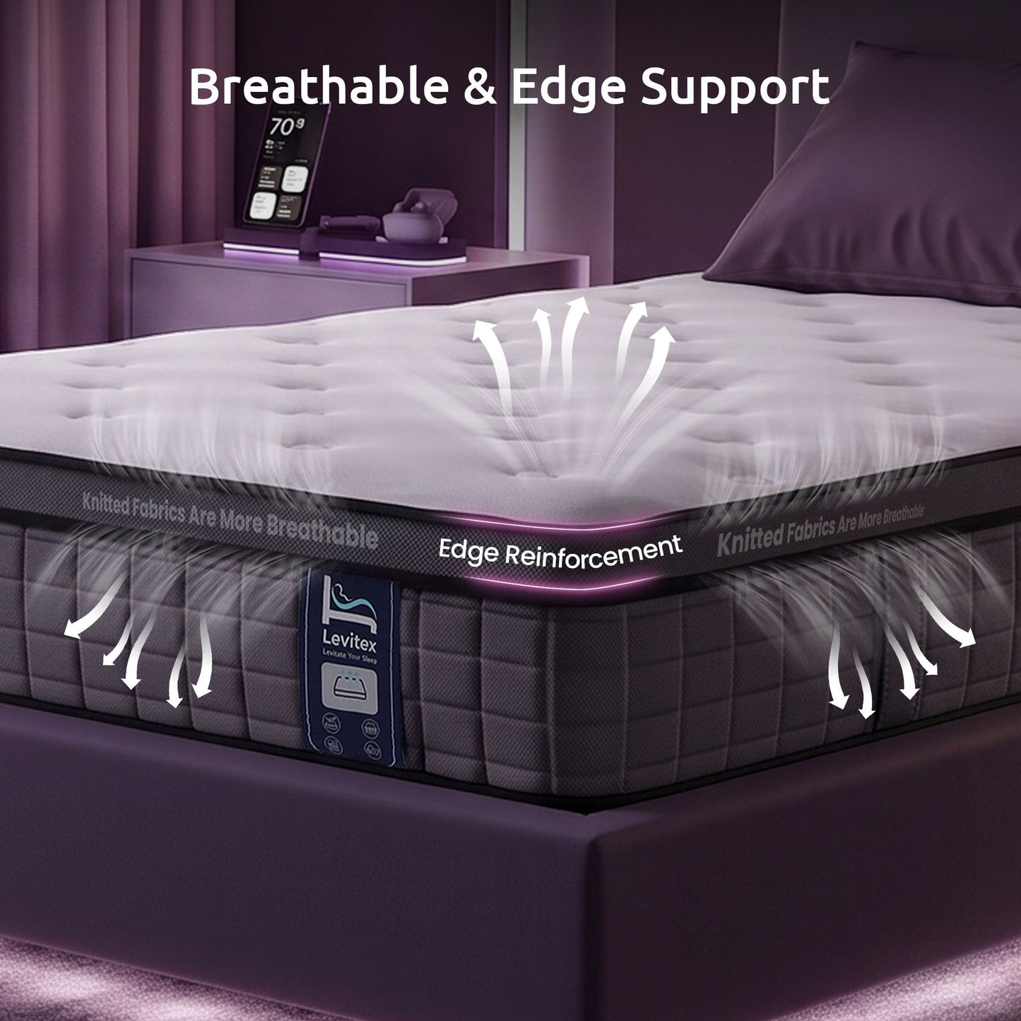 Lennox 30cm Mattress 2 5-Zone Ergonomic Pocket Spring Breathable Corrugated Sponge Medium Firm - Single