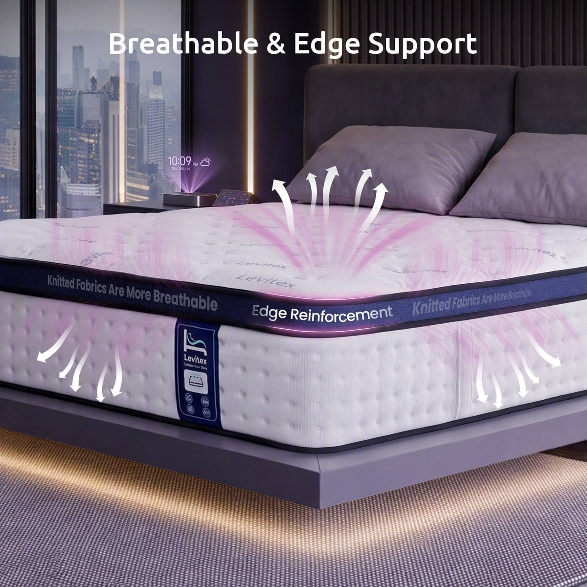 Arlette 35cm  Mattresses Gel Memory Foam and 7-Zone Ergonomic Pocket Spring Triple Cooling System - Double