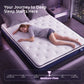 Veda 23cm Mattress With Pocket Spring & Cooling Gel Foam Medium-Firm Full-Body Support - King