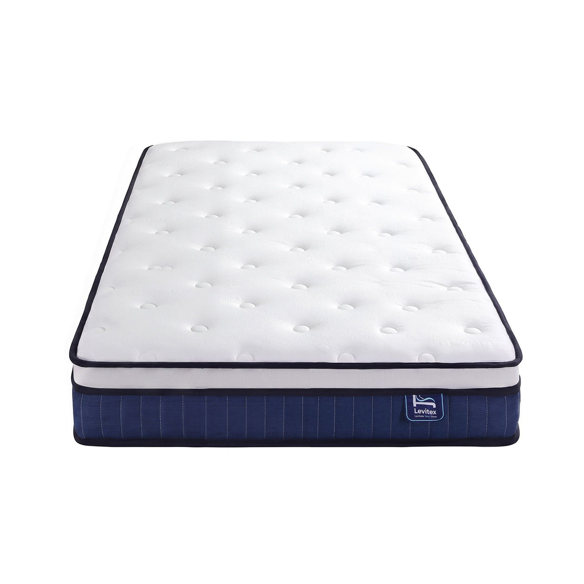 Veda 23cm Mattress With Pocket Spring & Cooling Gel Foam Medium-Firm Full-Body Support - King Single