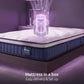Veda 23cm Mattress With Pocket Spring & Cooling Gel Foam Medium-Firm Full-Body Support - King Single