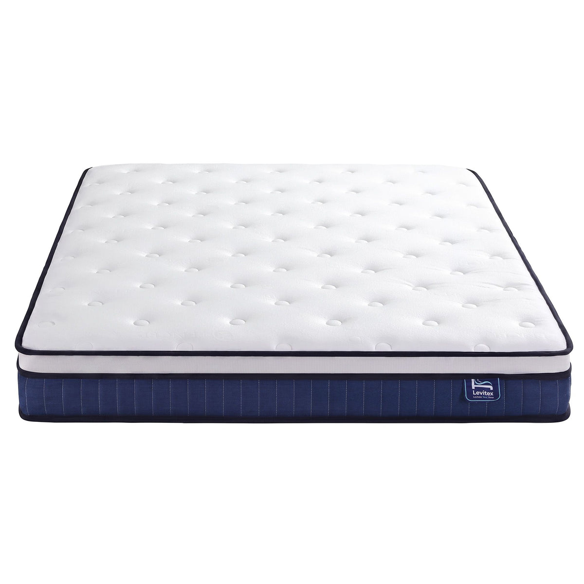 Veda 23cm Mattress With Pocket Spring & Cooling Gel Foam Medium-Firm Full-Body Support - Queen