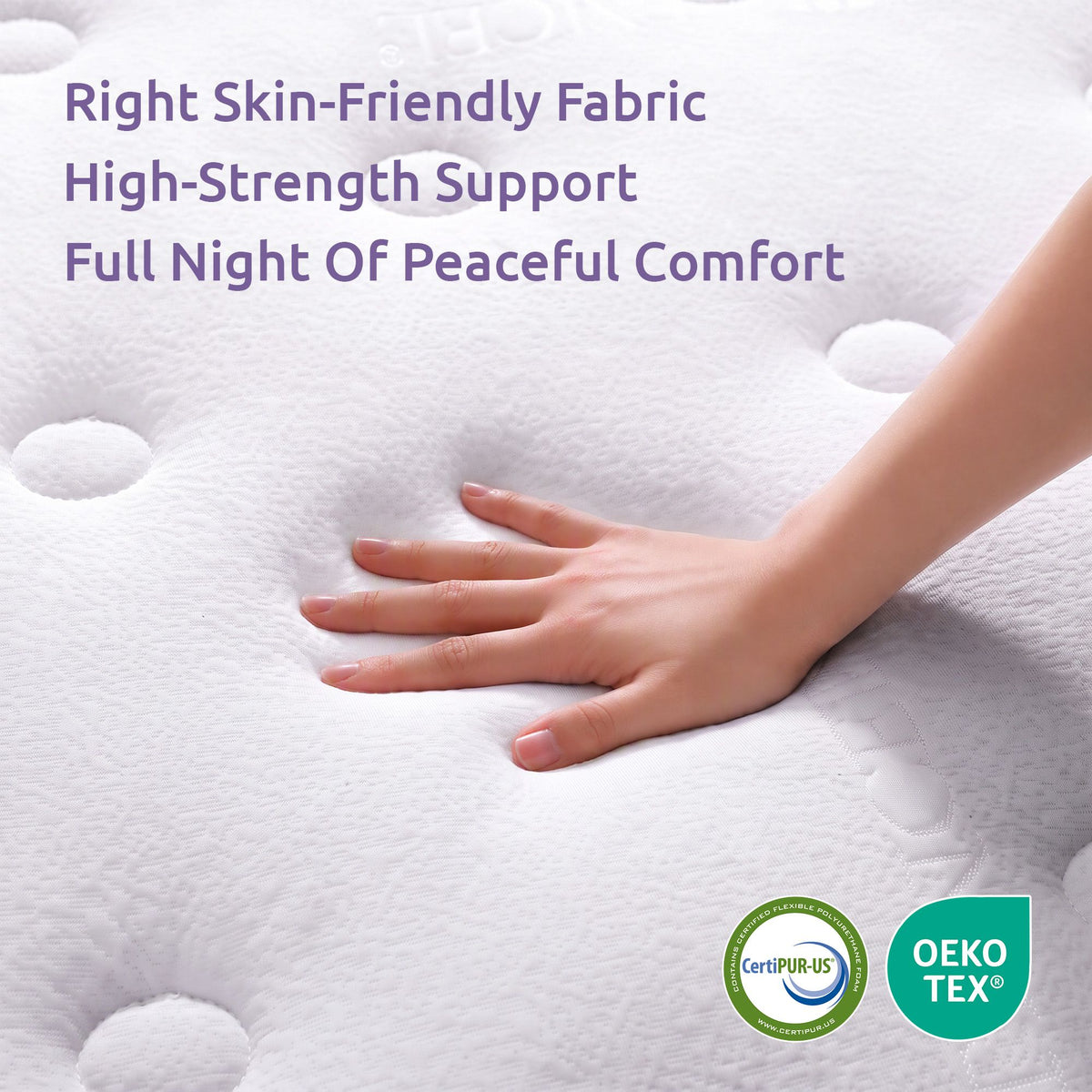 Veda 23cm Mattress With Pocket Spring & Cooling Gel Foam Medium-Firm Full-Body Support - Single