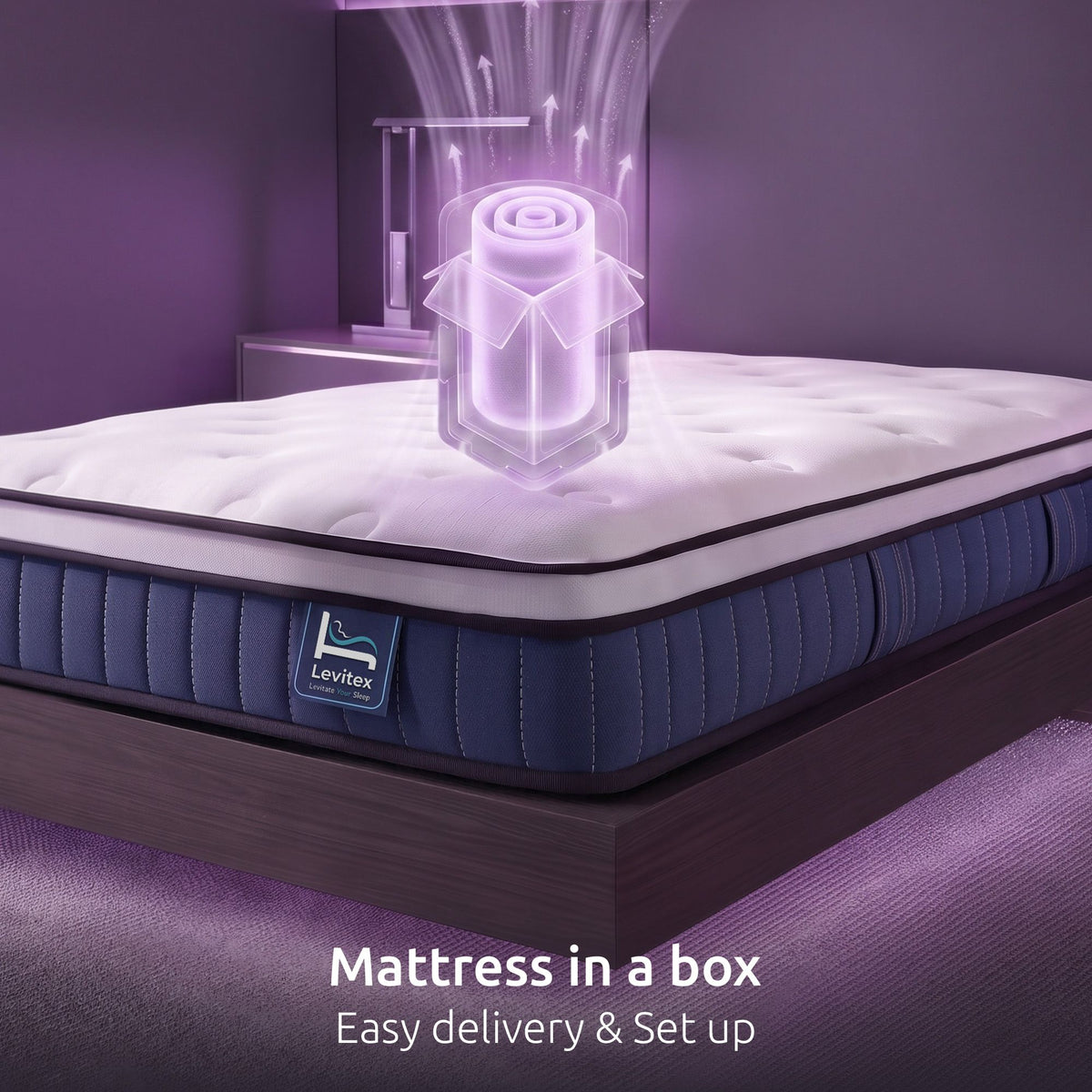 Veda 23cm Mattress With Pocket Spring & Cooling Gel Foam Medium-Firm Full-Body Support - Single