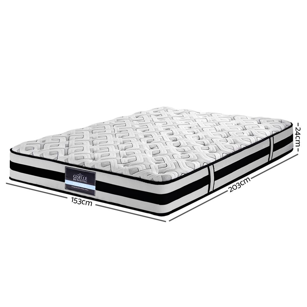 Kent 24cm Thick Tight Top Pocket Spring Mattress - Queen