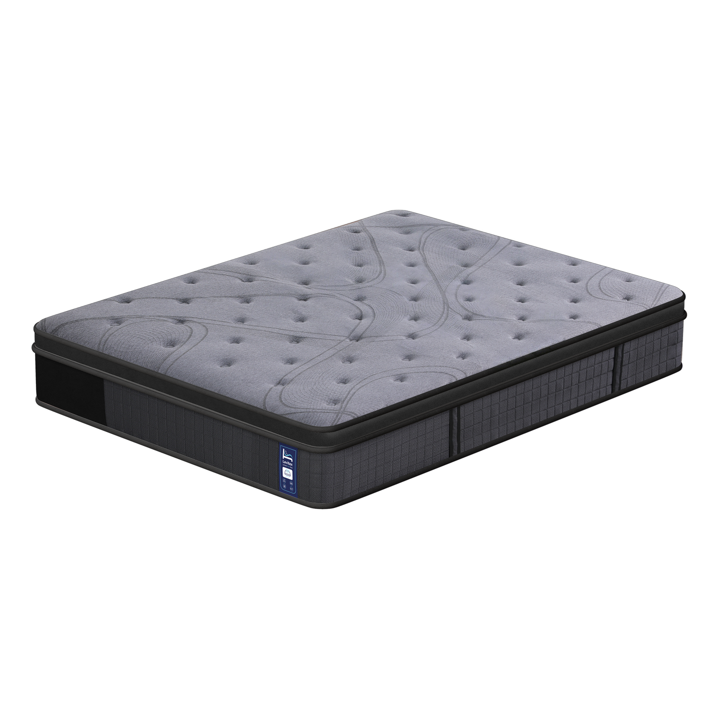 Cillian 33cm Levitex Mattress 7-Zone Pocket Spring 8.0 Extra Firm with Dual-Row Edge Support & Breathable Knit Cover - Queen