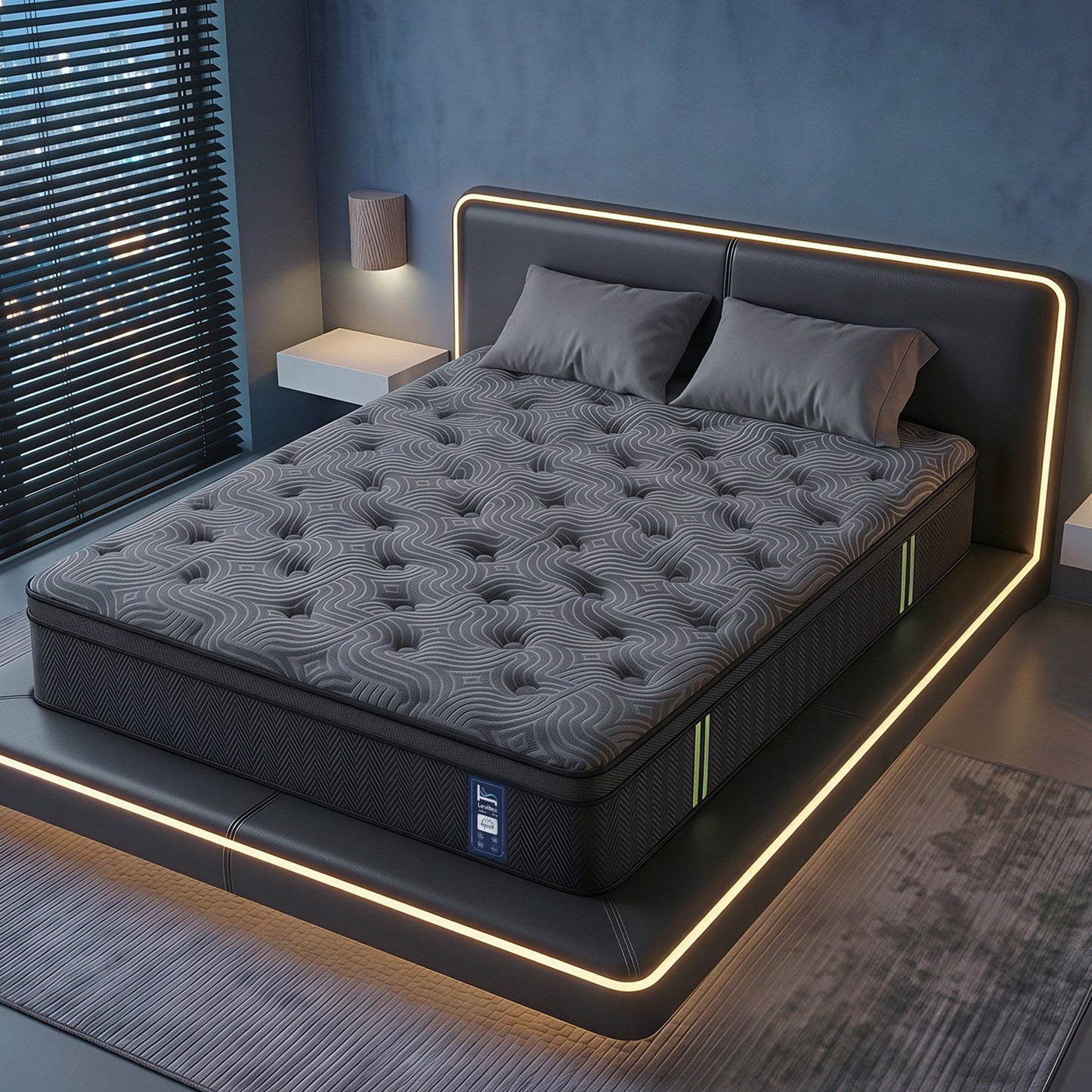 Arwen 34cm 5-Zone Pressure Relief  Pocket Spring with Reinforced Edge Support & Breathable Gel Memory Foam Hybrid Mattress - Double