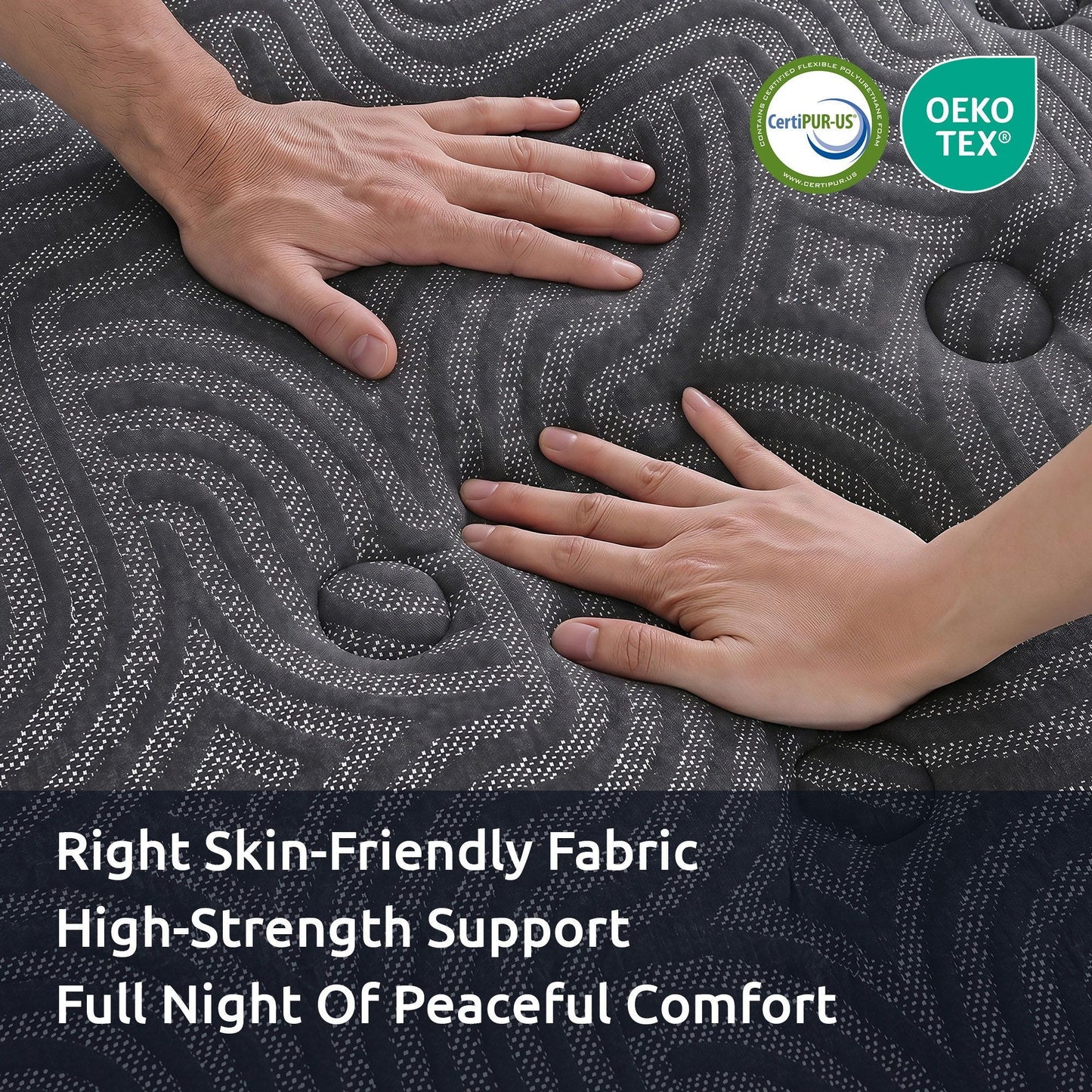 Arwen 34cm 5-Zone Pressure Relief  Pocket Spring with Reinforced Edge Support & Breathable Gel Memory Foam Hybrid Mattress - Double