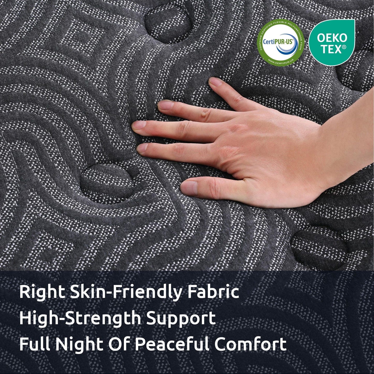Arwen 34cm 5-Zone Pressure Relief  Pocket Spring with Reinforced Edge Support & Breathable Gel Memory Foam Hybrid Mattress - King Single