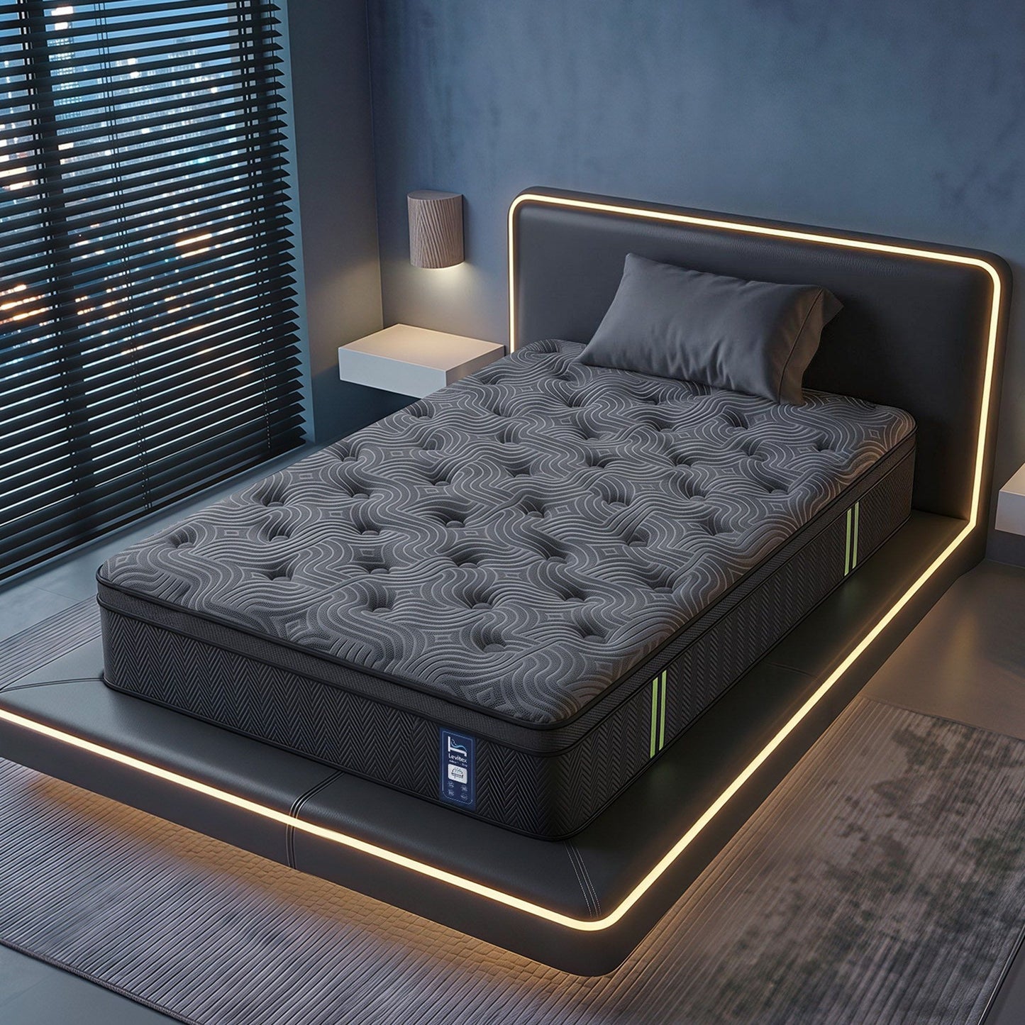 Arwen 34cm 5-Zone Pressure Relief  Pocket Spring with Reinforced Edge Support & Breathable Gel Memory Foam Hybrid Mattress - Single