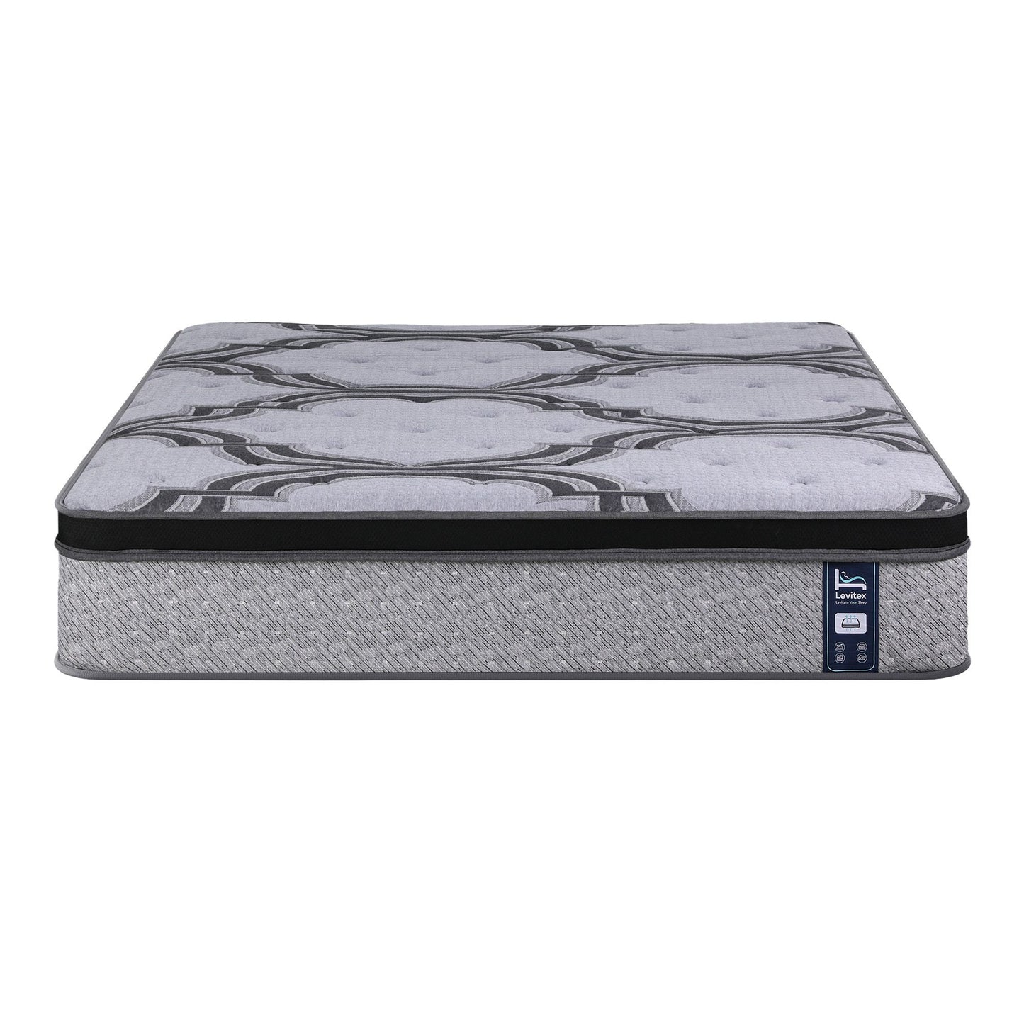Isela 34cm 5-Zone Pocket Spring with Latex & Memory Foam or Extra Lumbar & Shoulder Support - Queen