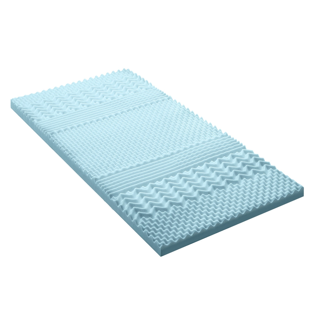 King Single Giselle Bedding 5cm Memory Foam Mattress Topper 7-Zone
