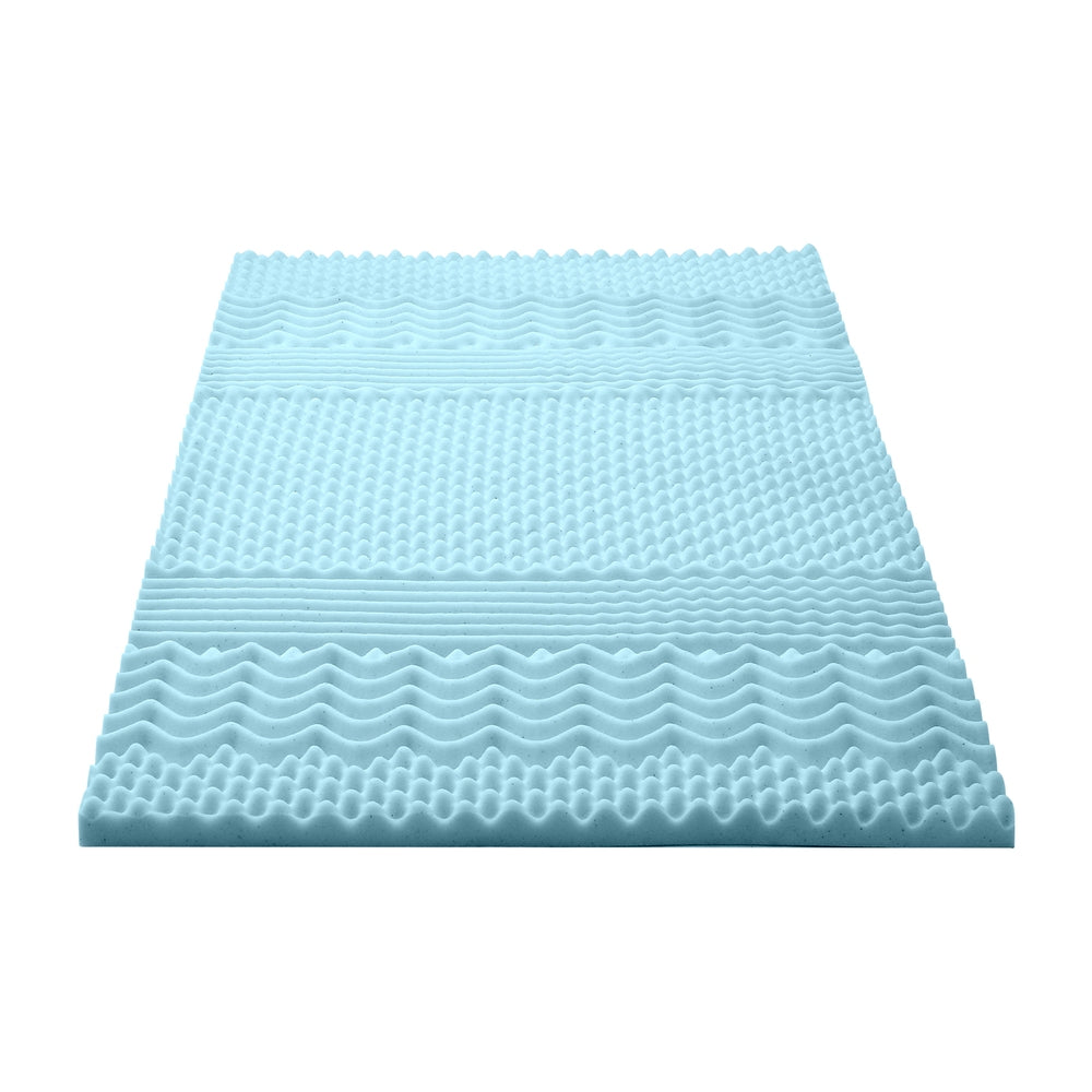 King Single Giselle Bedding 5cm Memory Foam Mattress Topper 7-Zone
