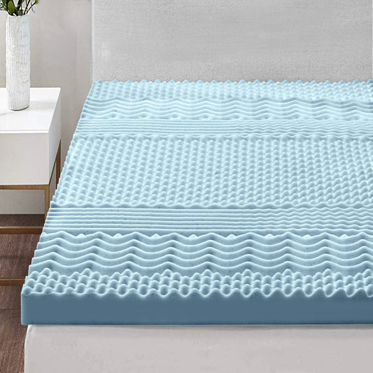 King Giselle Bedding Memory Foam Mattress Topper 7-Zone 8cm