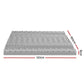 Double Giselle Bedding 8cm Memory Foam Mattress Topper 7-Zone Graphite