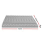 Queen Giselle Bedding 8cm Memory Foam Mattress Topper 7-Zone Graphite