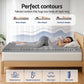 Single Giselle Bedding 8cm Memory Foam Mattress Topper 7-Zone Graphite