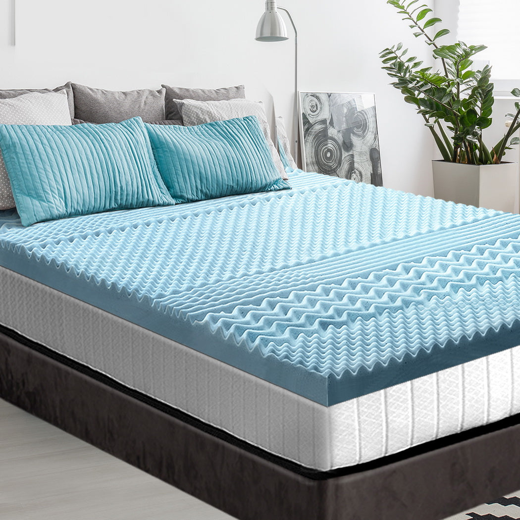 King Single Giselle Memory Foam Mattress Topper 7-Zone 8cm