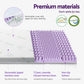 King Giselle 8cm Memory Foam Mattress Topper Lavender Infused Bamboo Cover 7-Zone