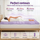 King Single Giselle 8cm Memory Foam Mattress Topper Lavender Infused Bamboo Cover 7-Zone