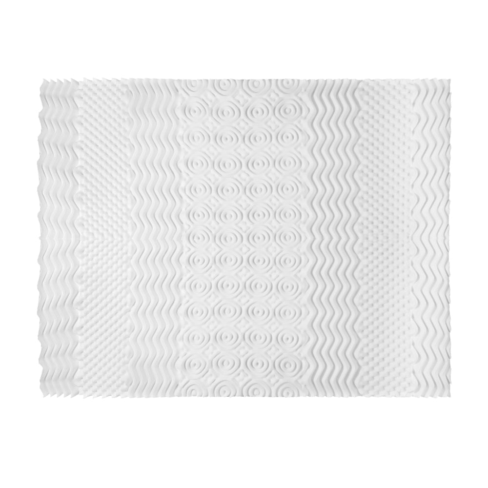 Single Giselle Bedding Memory Foam Mattress Topper 7-Zone Airflow Pad 8cm White