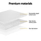 Single Giselle Bedding Memory Foam Mattress Topper 7-Zone Airflow Pad 8cm White
