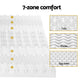 Single Giselle Bedding Memory Foam Mattress Topper 7-Zone Airflow Pad 8cm White