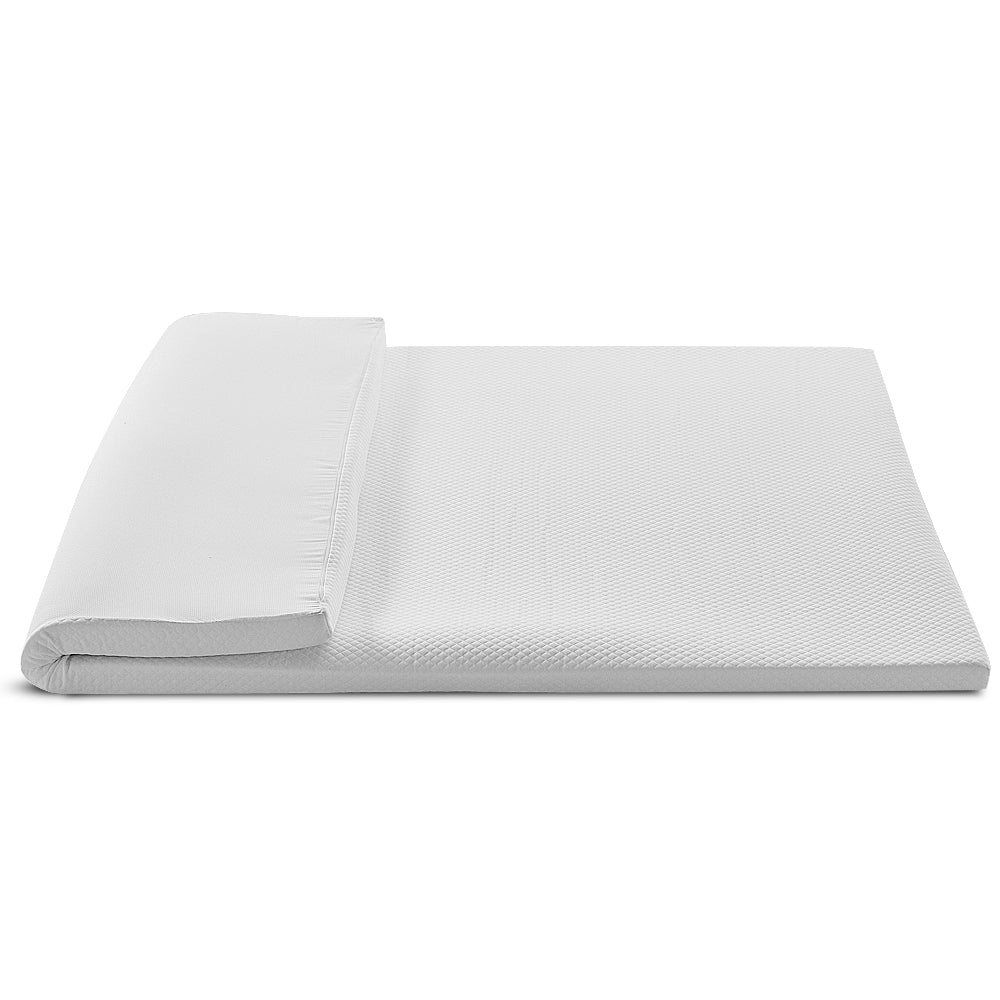 SINGLE 8cm Memory Foam Mattress Topper - White