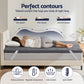 Double Giselle 8cm Memory Foam Mattress Topper Gel Dual Layer Foam Bamboo