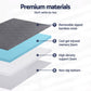 King Single Giselle 8cm Memory Foam Mattress Topper Gel Dual Layer Foam Bamboo