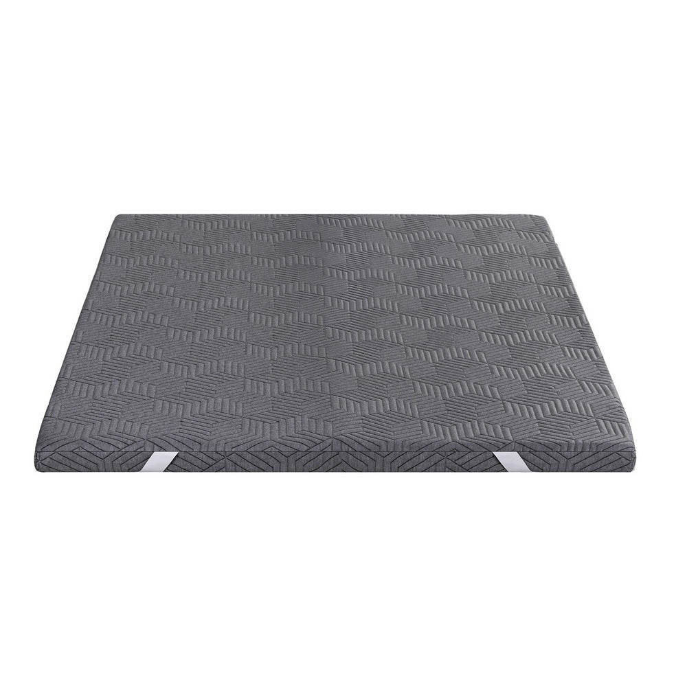 Queen Giselle 8cm Memory Foam Mattress Topper Gel Dual Layer Foam Bamboo