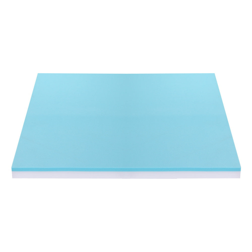 Queen Giselle 8cm Memory Foam Mattress Topper Gel Dual Layer Foam Bamboo