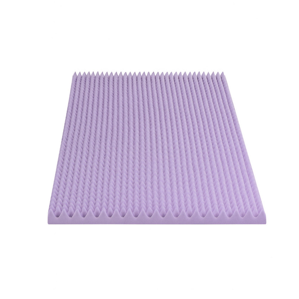 Single Giselle 5cm Memory Foam Mattress Topper Lavender Infused Egg Crate Pad Mat