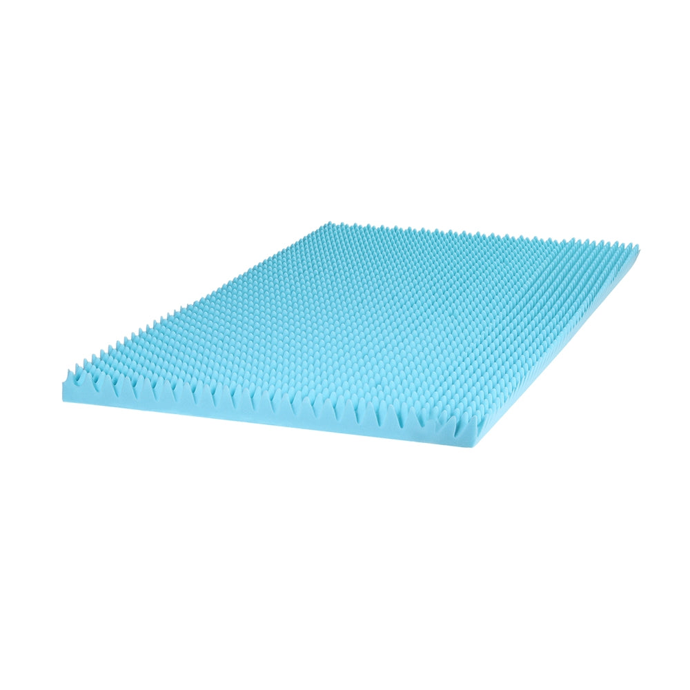 King Single Giselle 8cm Memory Foam Mattress Topper Gel Egg Crate Foam Bamboo