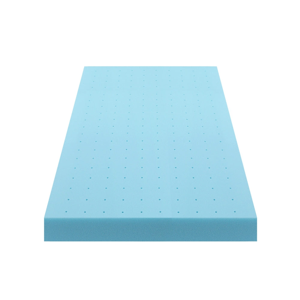 Single Giselle 12cm Memory Foam Mattress Topper Ventilated Cool Gel Bamboo Cover