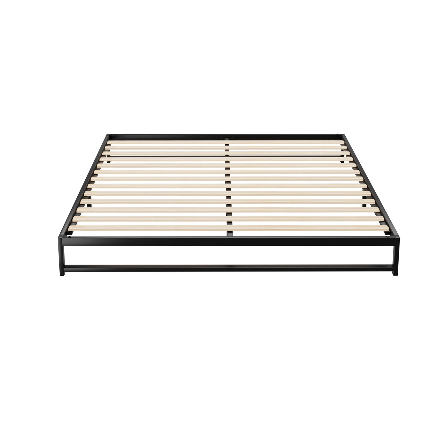 Willow Metal Bed Frame Bed Base Mattress Platform - Black Queen