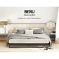 Willow Metal Bed Frame Bed Base Mattress Platform - Black Queen