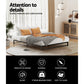 Willow Metal Bed Frame Bed Base Mattress Platform - Black Queen